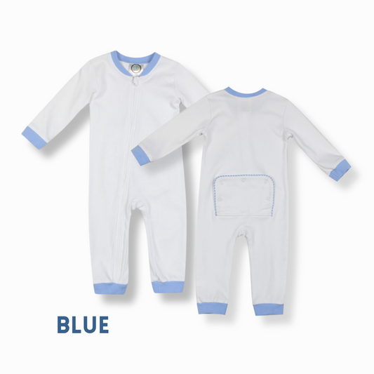 Gingham Drop Flap Onesie