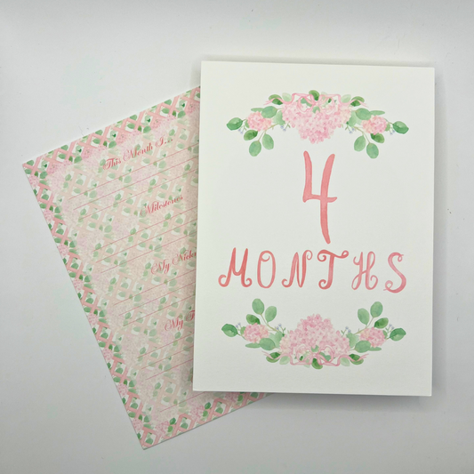 Pink Milestone Month Cards