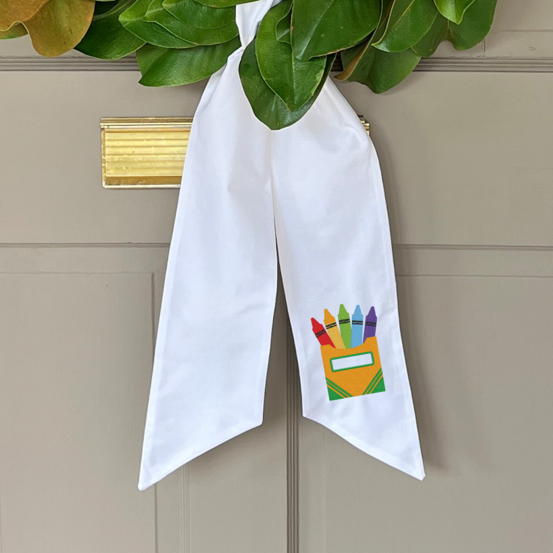 Crayon Wreath Sash