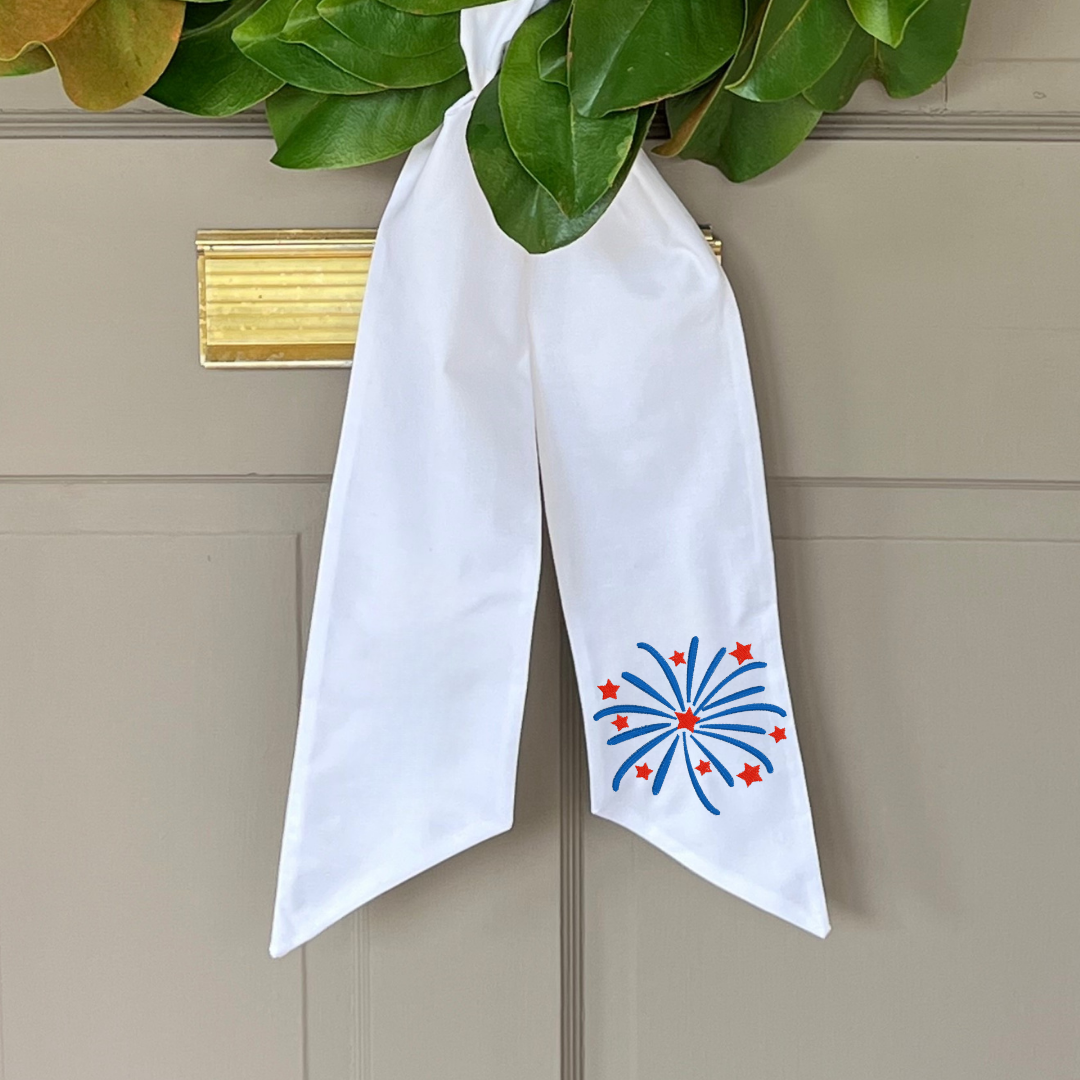 Fire Works Wreath Sash