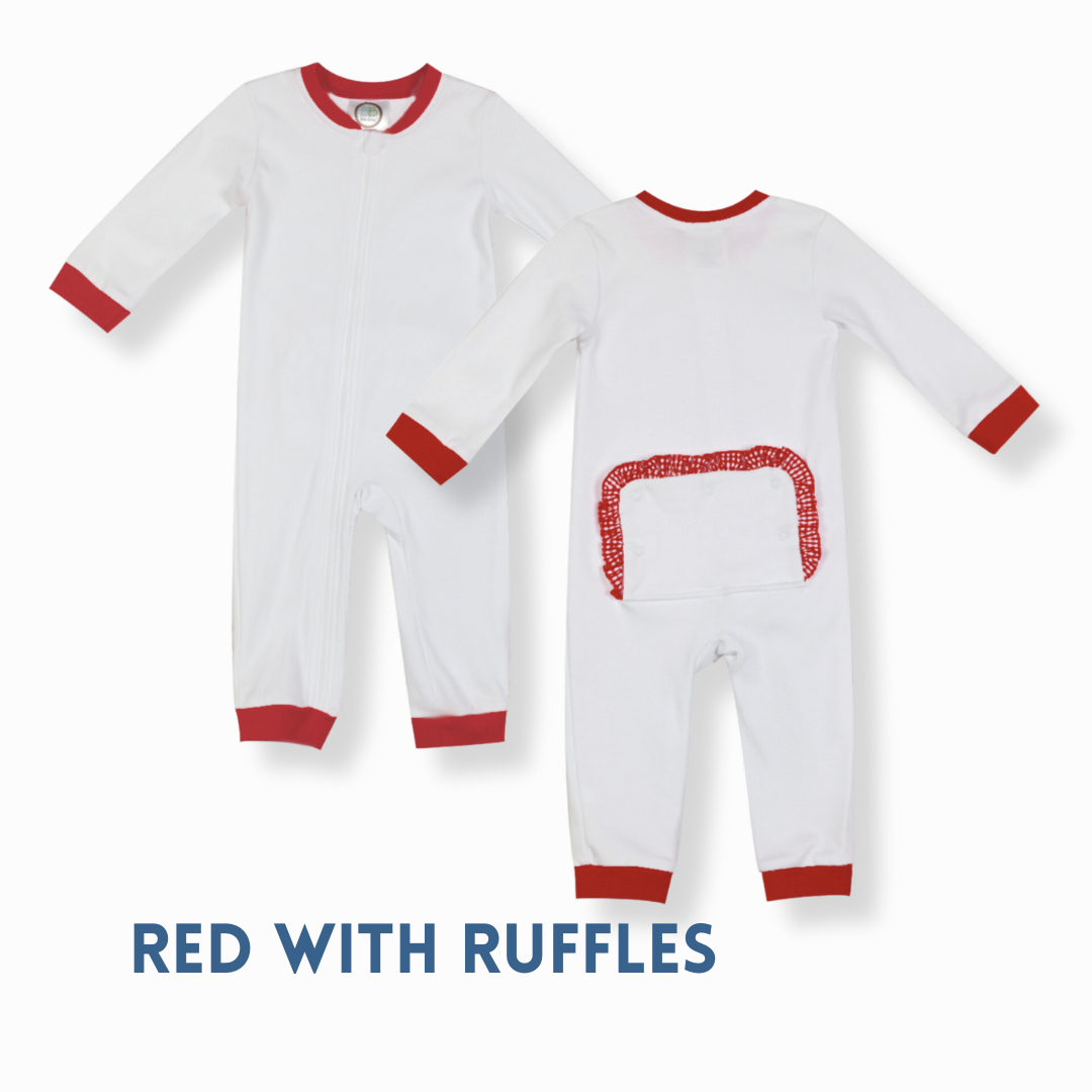 Gingham Drop Flap Onesie