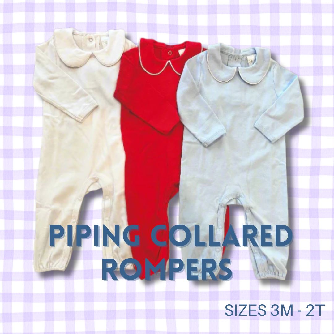 Baby Piping Collared Romper