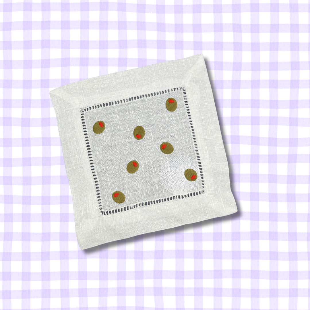 Olive Cocktail Napkins