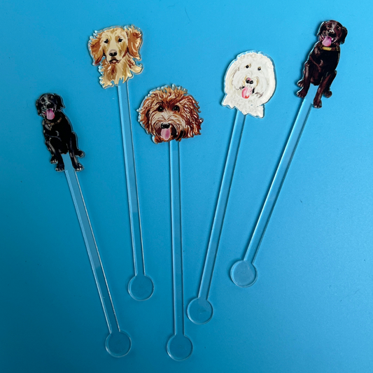 Black Lab Acrylic Stir Sticks