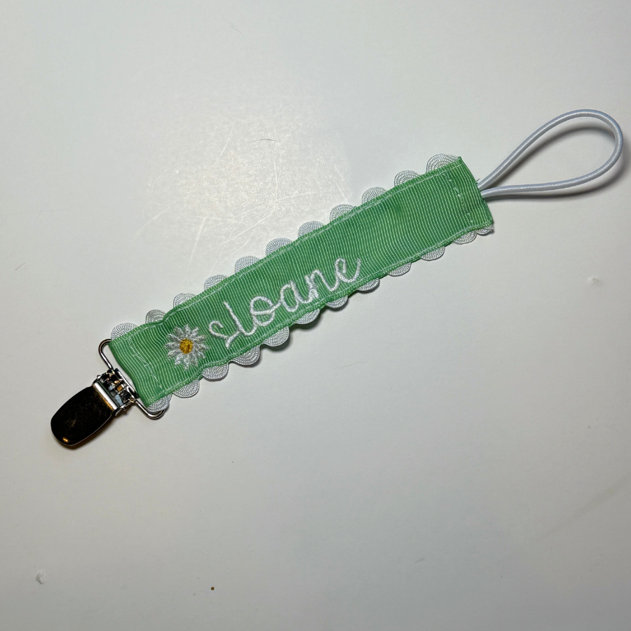 Grosgrain Pacifier Clip
