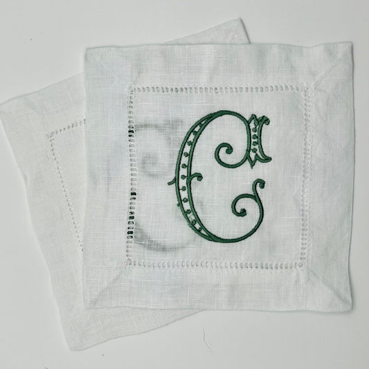 Dot Initial Cockail Napkins