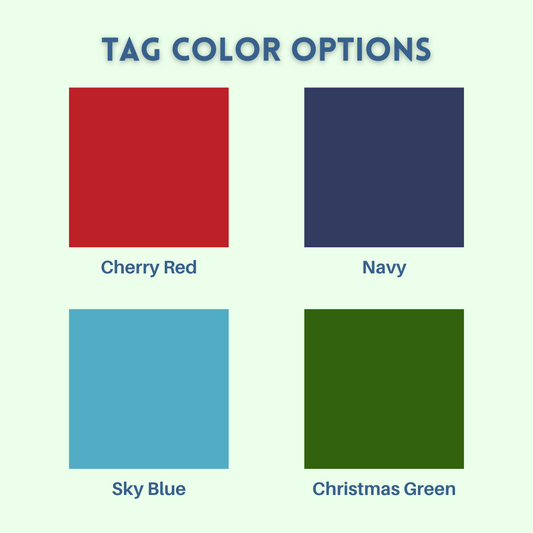 Merry Christmas Solid Color Gift Tags