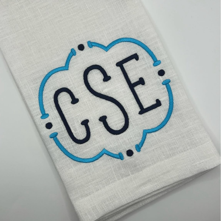 Modern Frame Linen Guest Towel