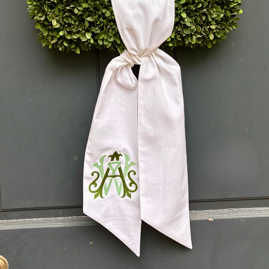 Interlocking Initial Wreath Sash