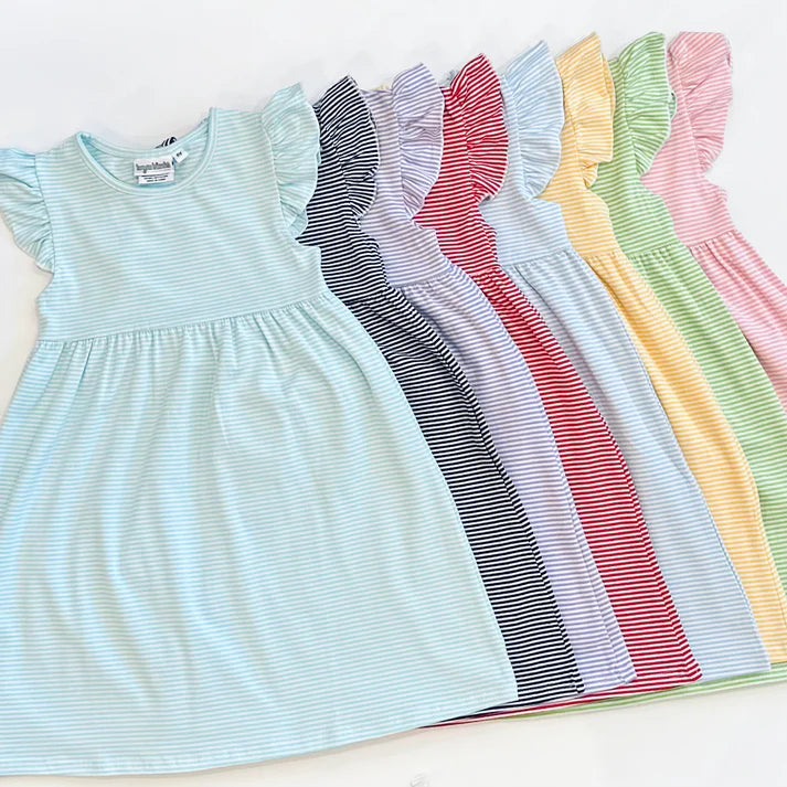 Knit Flutter Sleeve Dress