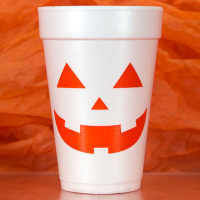 Jack O Lantern Foam Cups