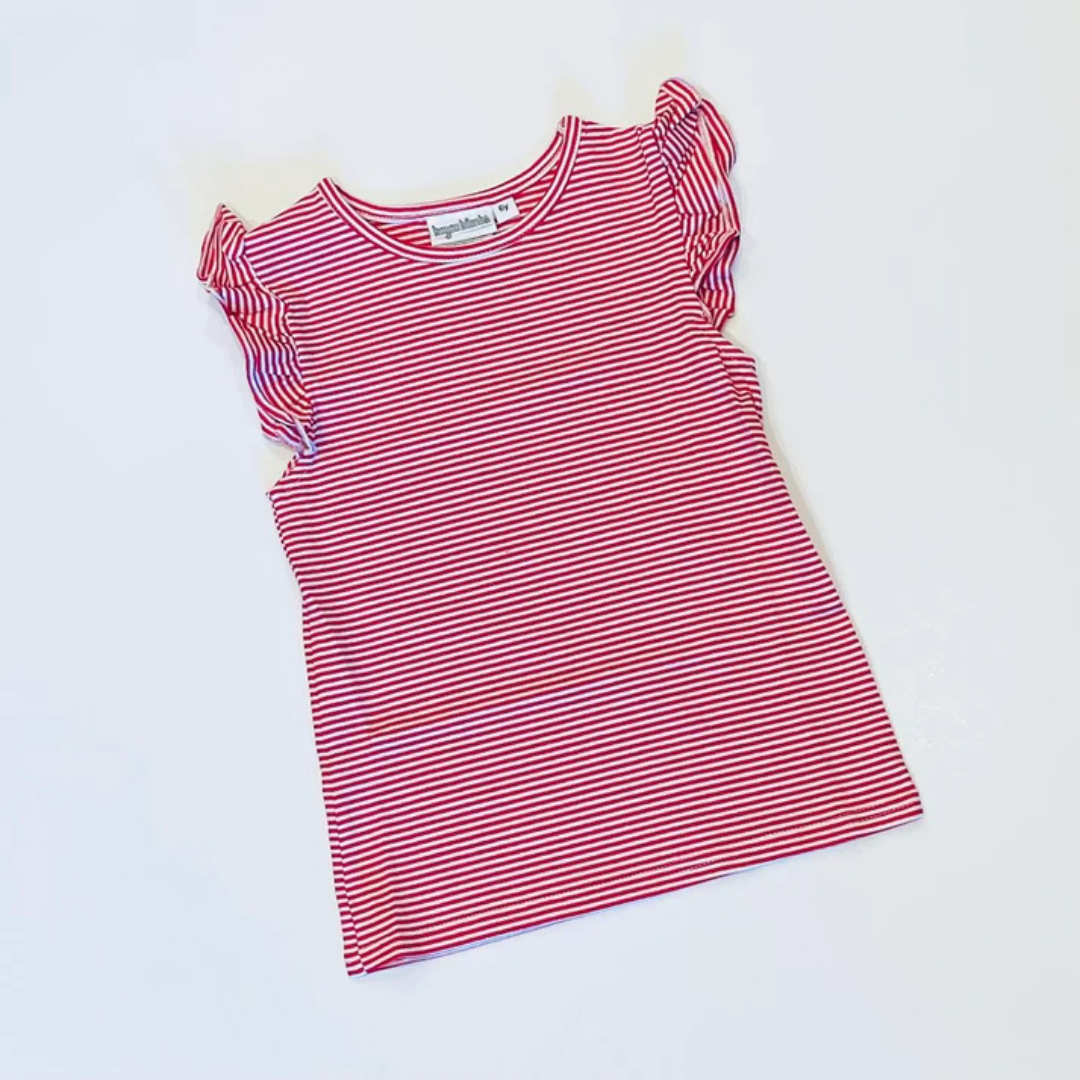 4th of July Flutter Sleeve Tank