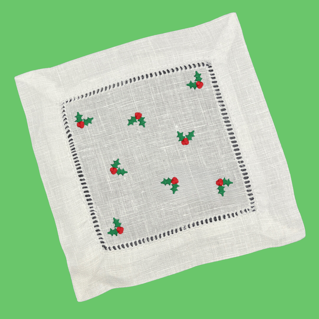 Holly Cocktail Napkins