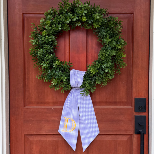 Gingham Wreath Sash