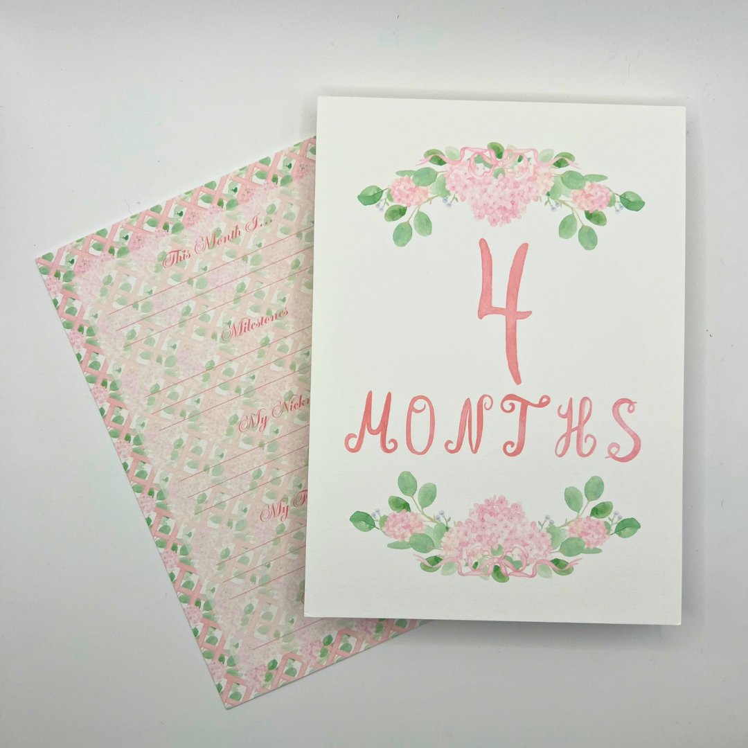 Pink Milestone Month Cards