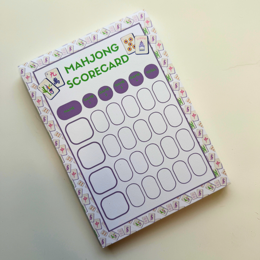 Mahjong Scorecard Notepad