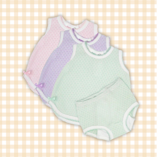 Paty Sleeveless Top with Diaper Cover Set