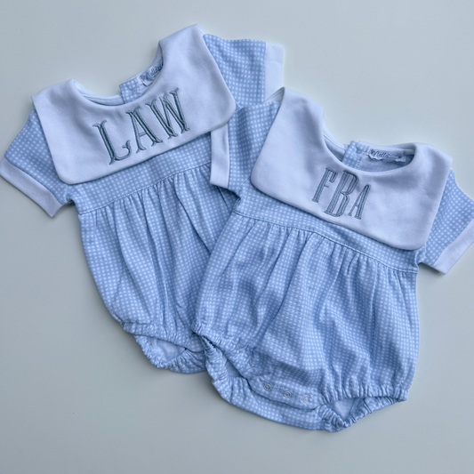 Nella Pima Blue Gingham Bubble