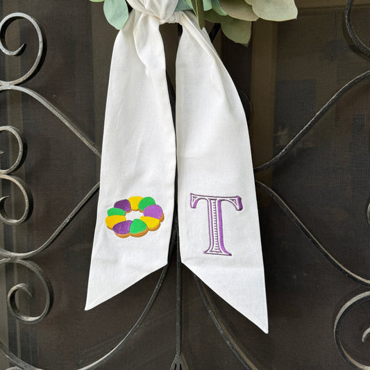 King Cake Wreath Sash