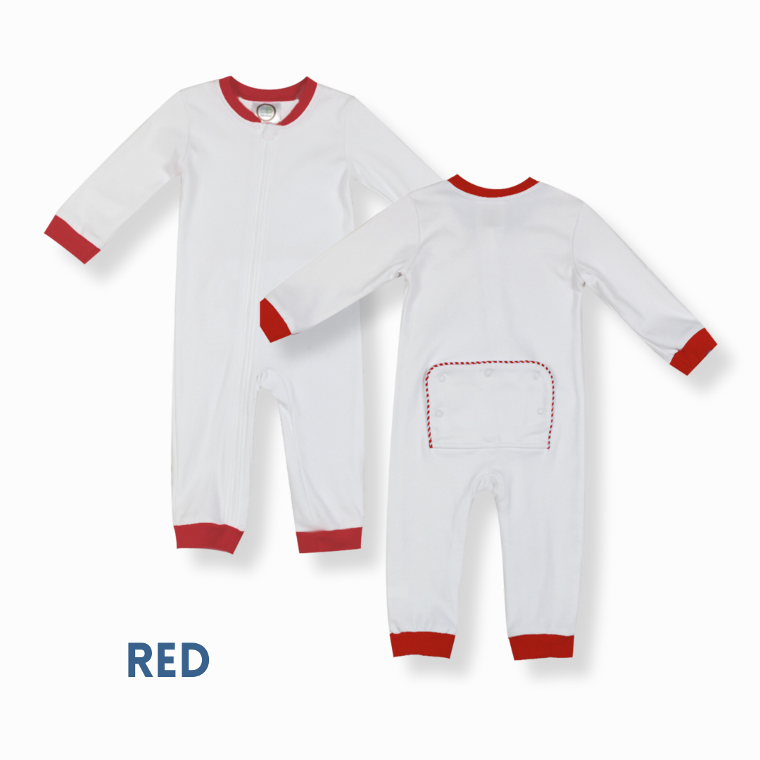 Gingham Drop Flap Onesie