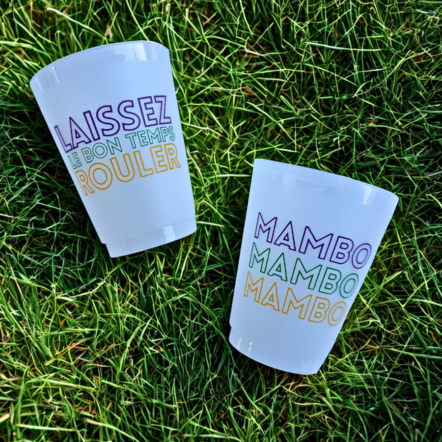 Mardi Gras Shatterproof Cups