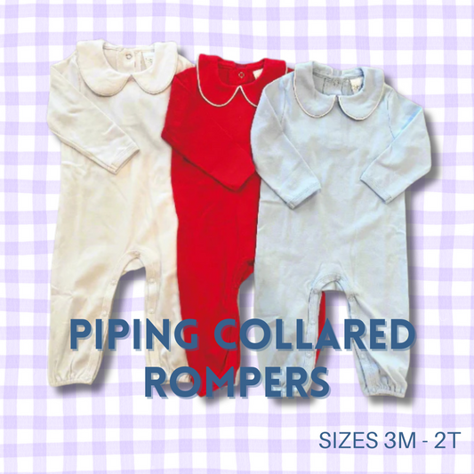 Baby Piping Collared Romper
