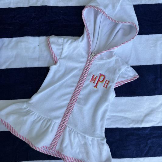 Kid's Terry Cloth Ruffle Cover Up