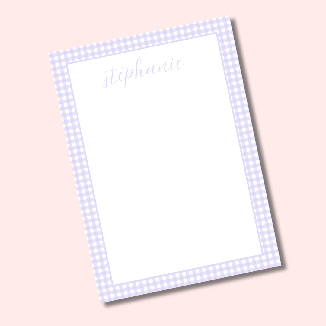 Pastel Gingham Notepad