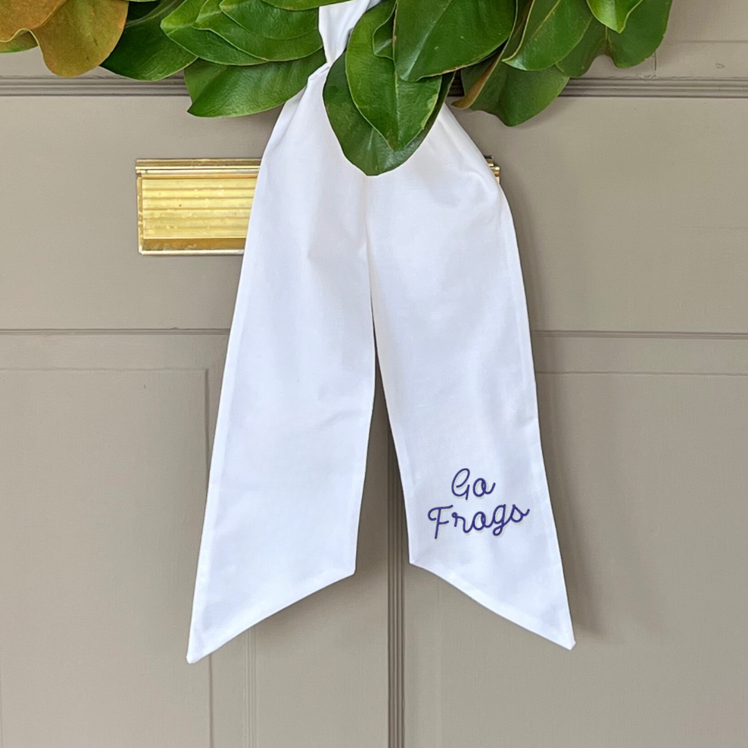 Go Frogs Wreath Sash