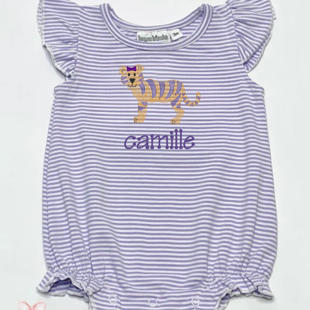 Tigers Knit Flutter Sleeve Bubble