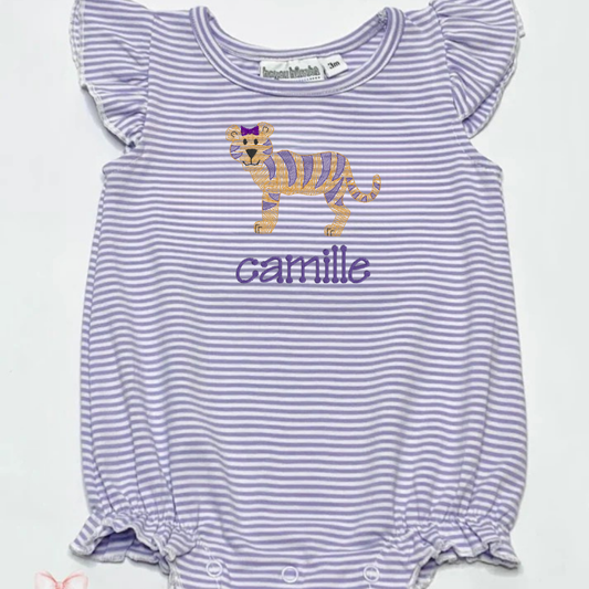 Tigers Knit Flutter Sleeve Bubble