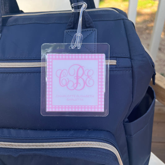 Gingham Bag Tag