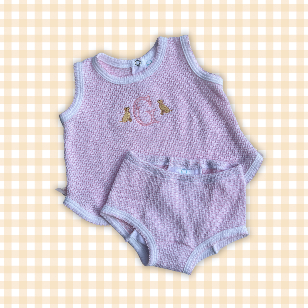 Paty Sleeveless Top with Diaper Cover Set