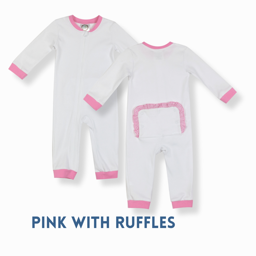 Gingham Drop Flap Onesie