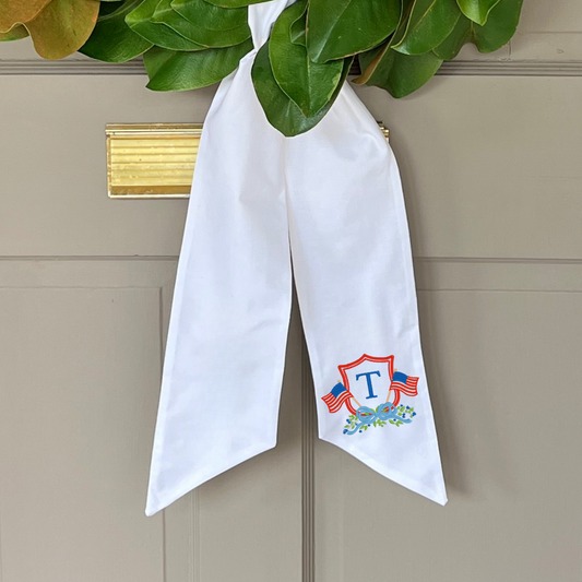 Flag Crest Wreath Sash