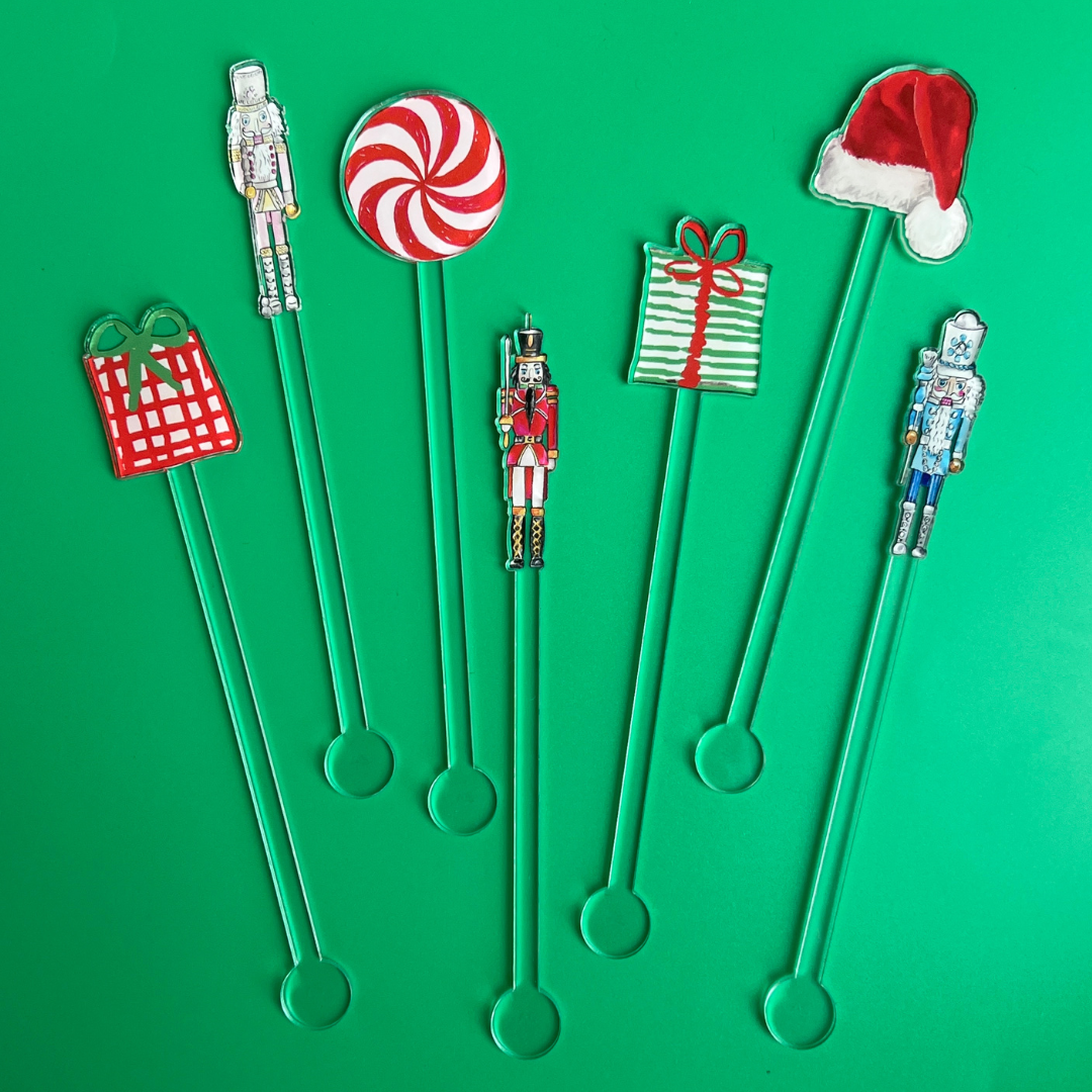 Peppermint Acrylic Stir Sticks