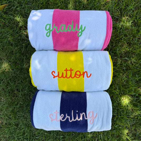 Embroidered Beach Towel