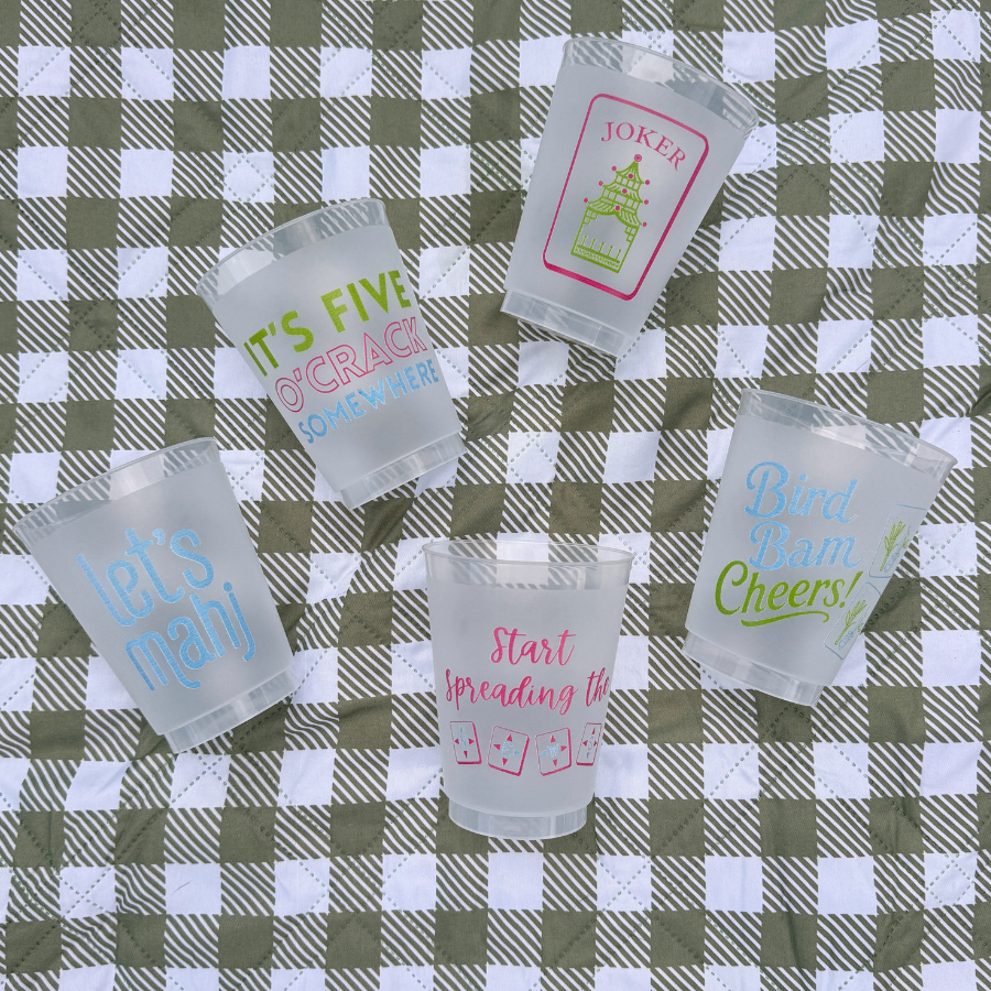 Mahjong Shatterproof Cups