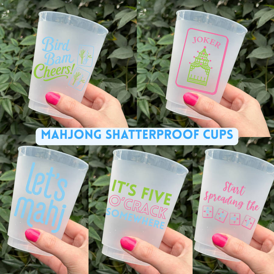 Mahjong Shatterproof Cups