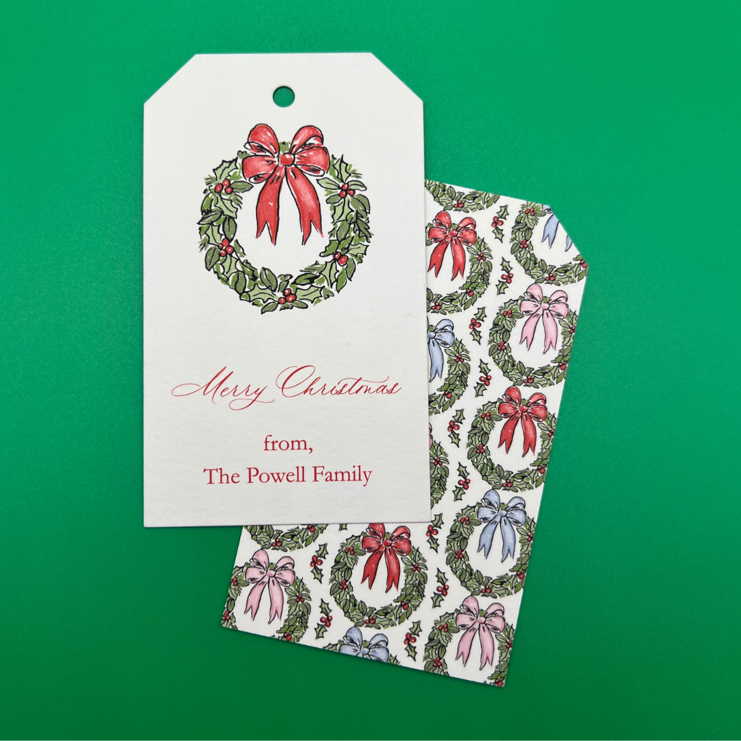 Christmas Wreath Gift Tags