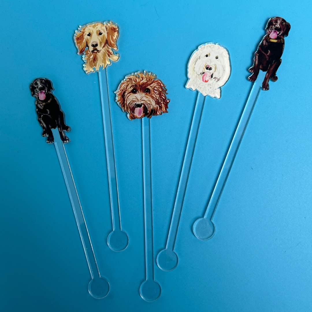 Chocolate Lab Stir Stick