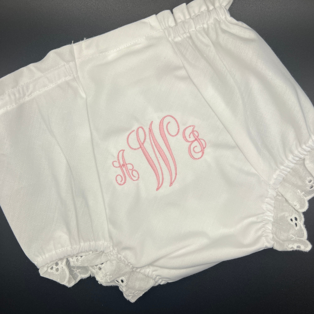 Paty Vine Monogrammed Diaper Cover