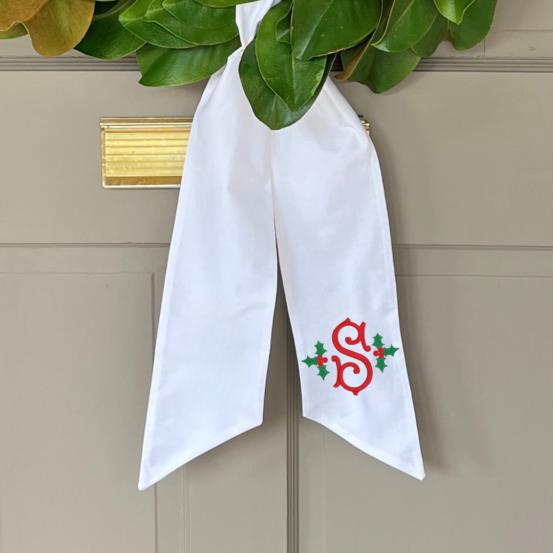 Holly Wreath Sash