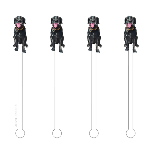 Black Lab Acrylic Stir Sticks