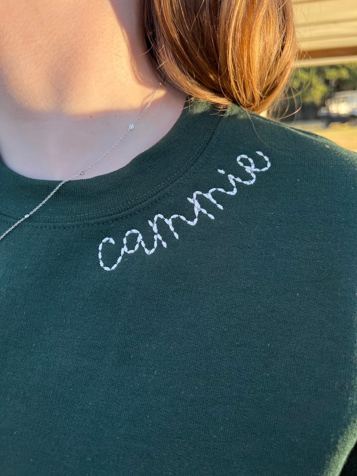 Personalized Handstitched Collar Sweatshirt