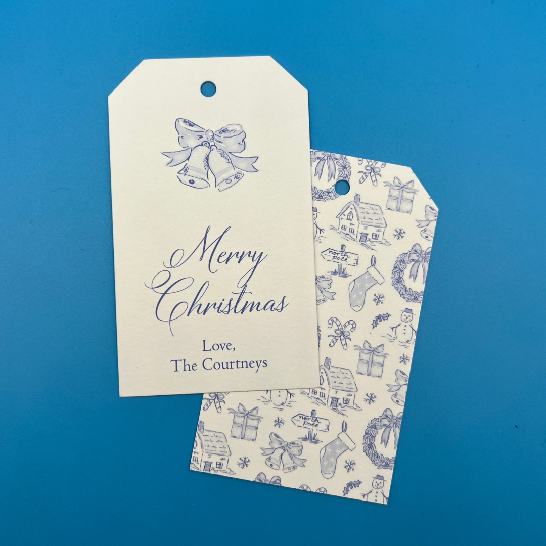 Christmas Toile Gift Tags