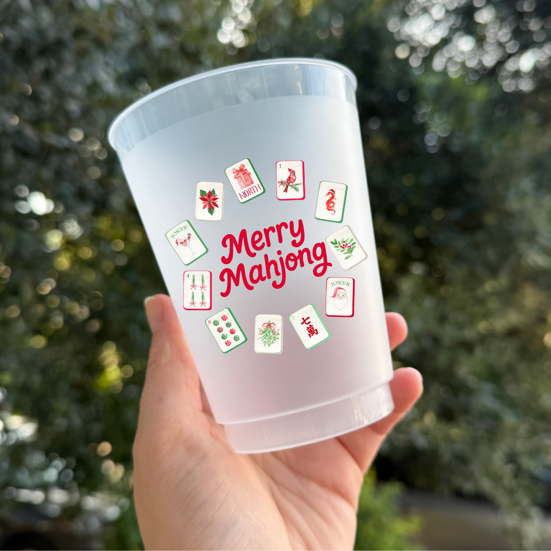 Merry Mahjong Shatterproof Cups