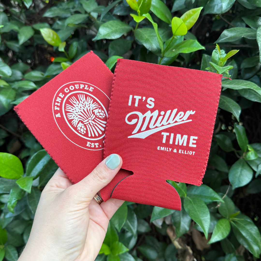 It's Miller Time Koozies