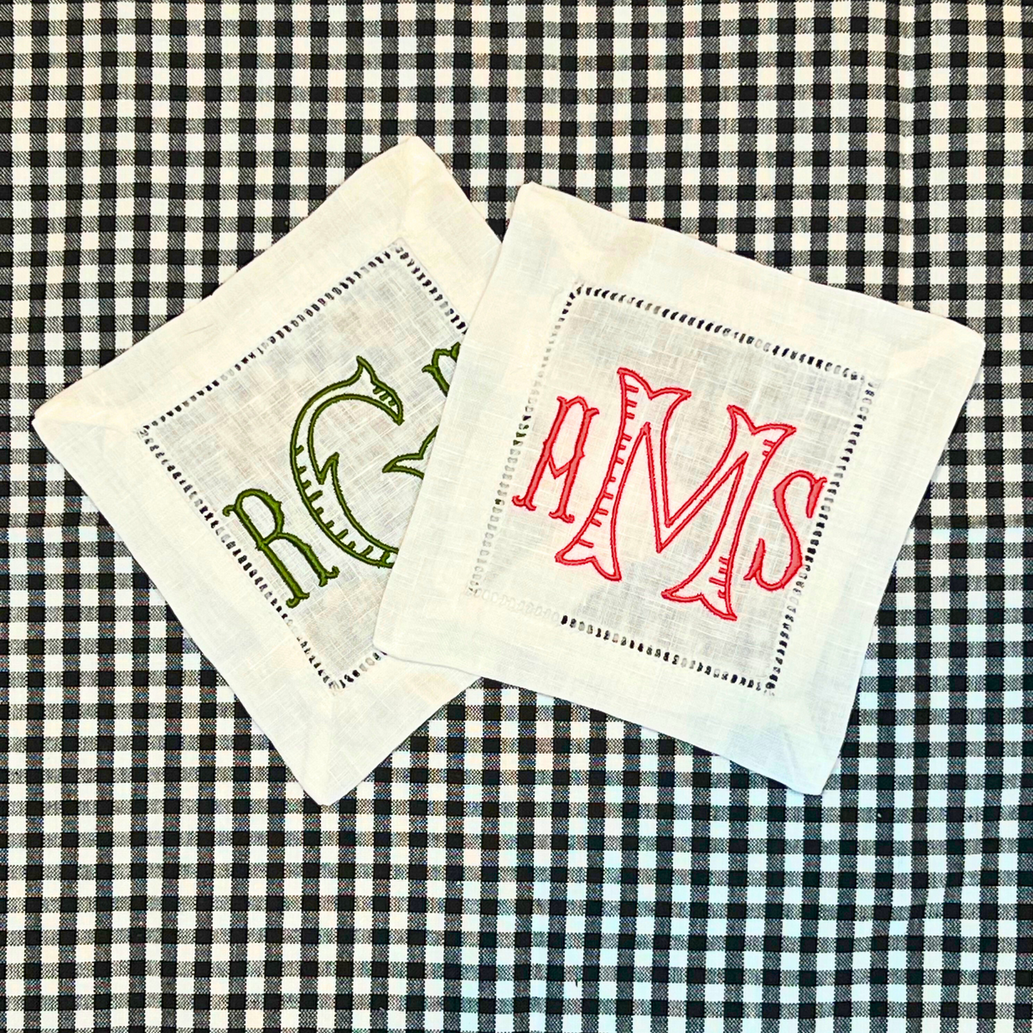 Fairfax Initialed Cockail Napkins