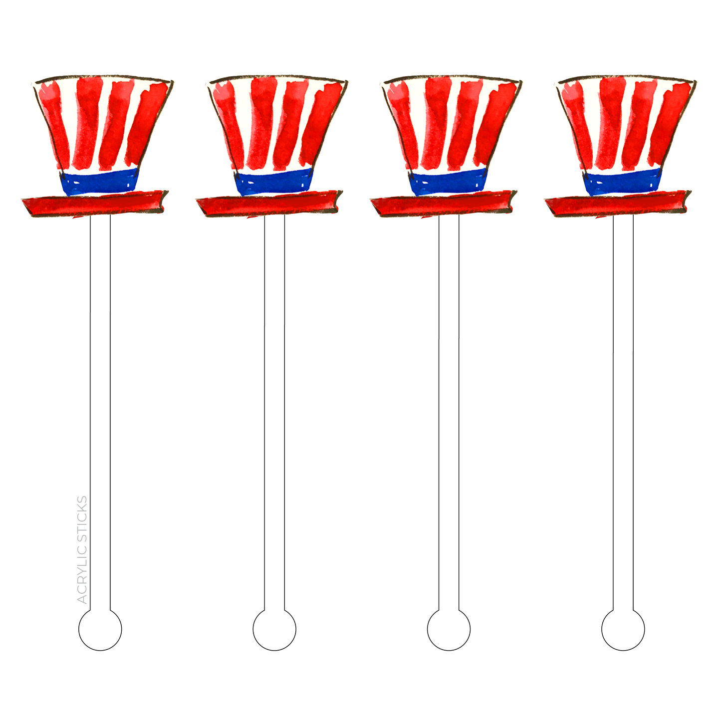 Uncle Sam Hat Stir Sticks